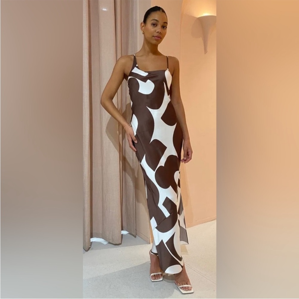 SIR - asymmetrical silk slip dress